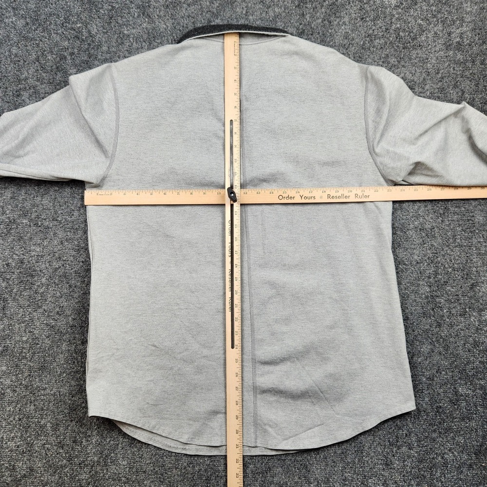 BYLT Elite Fairway Pullover Mens XL Gray Long Sleeve Performance Golf Polo Shirt - Picture 5 of 8